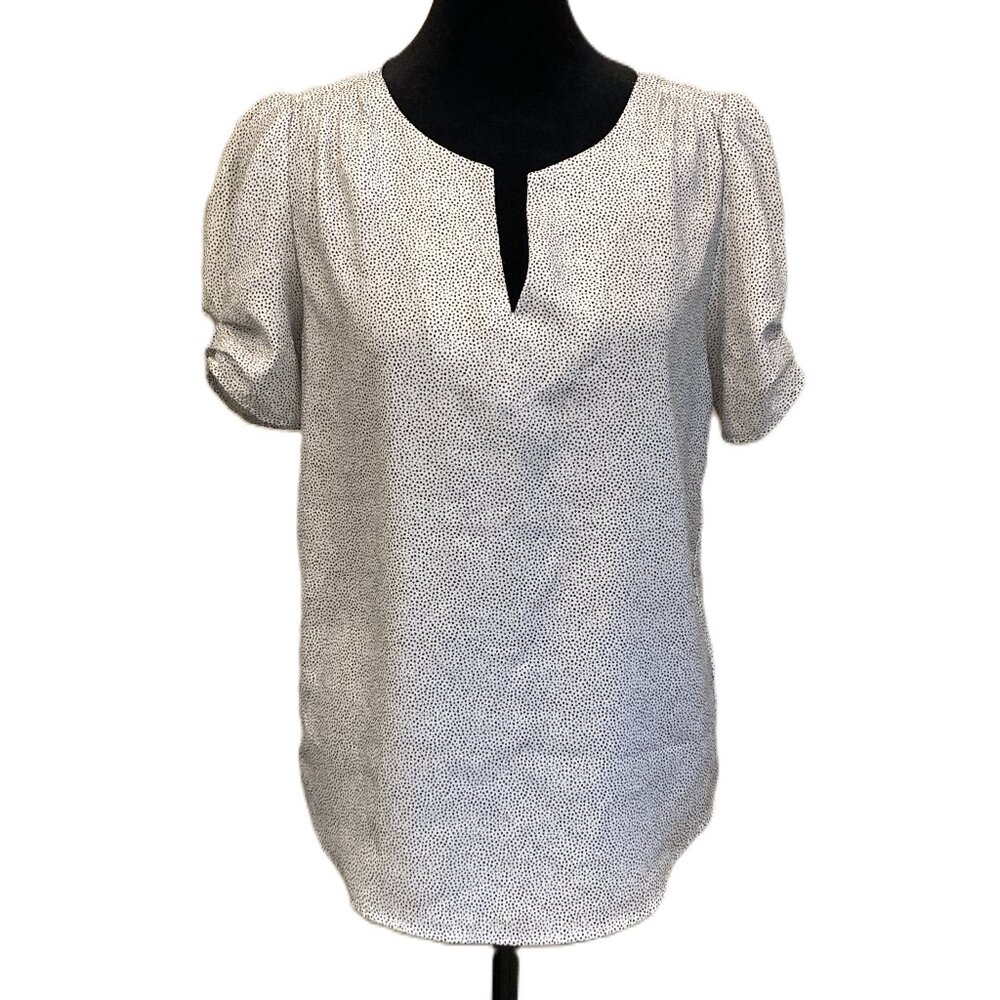Carolina Belle  Ruched Puff Sleeve Top  Size XS  Corpcore Avant Garde Officewear